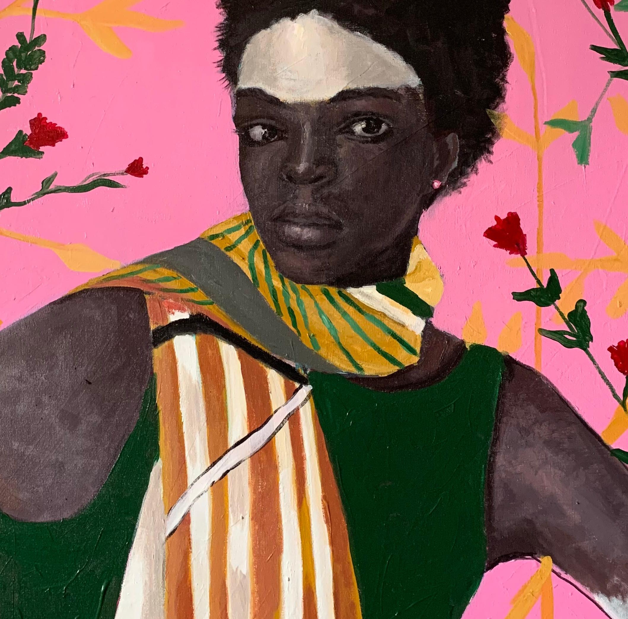 Blossom - 21st Century. Contemporary, Figurative Portrait, Modern Women, Africa For Sale 2