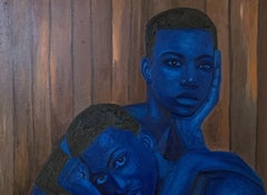 Entangled 2 - 21. Jahrhundert. Zeitgenössisch, Figurative Moderne, Afrika, Zwilling, Liebe