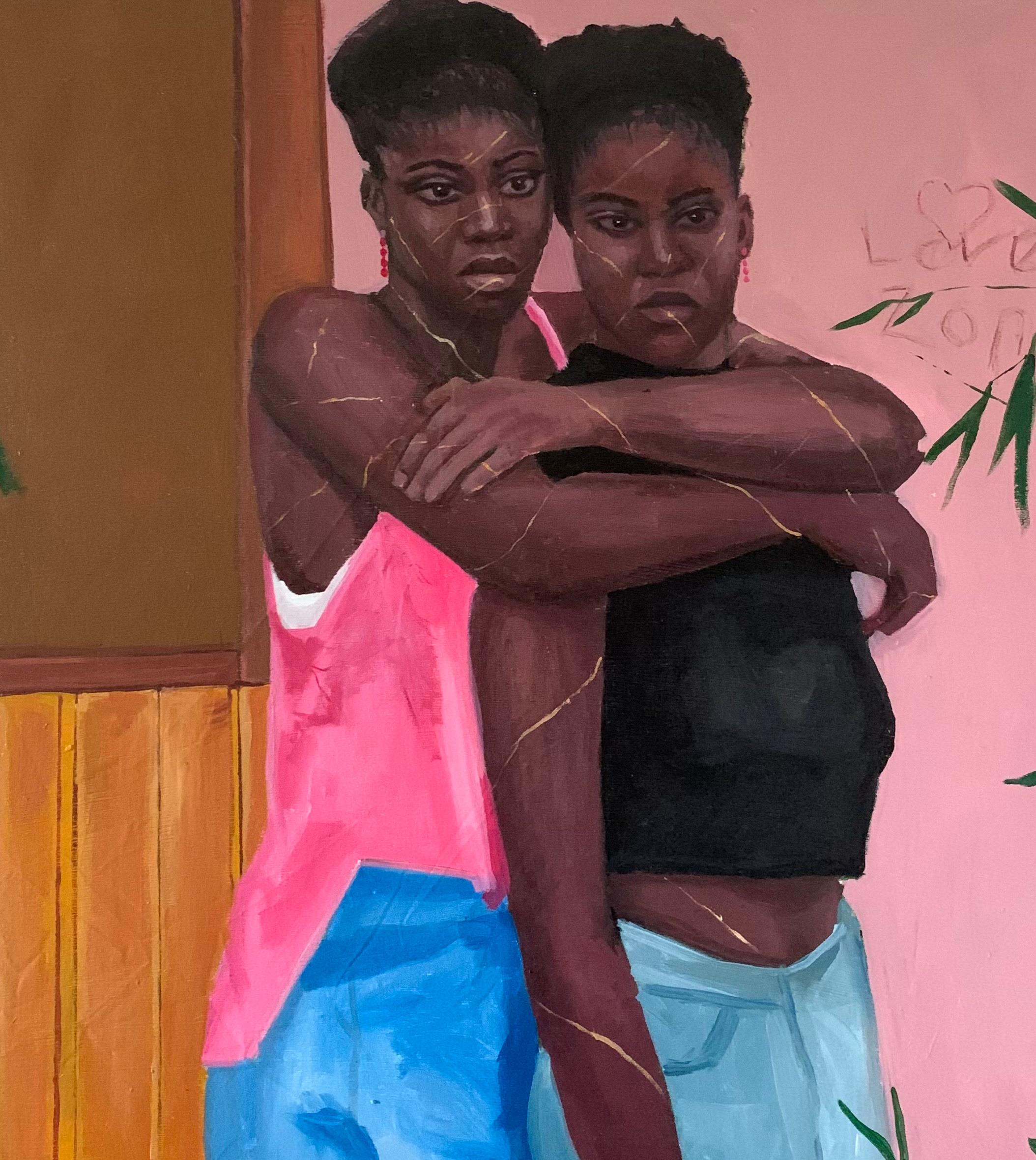Zona Amigos - Siglo XXI. Contemporáneo, Retrato Figurativo, Mujer Moderna Amor en venta 2