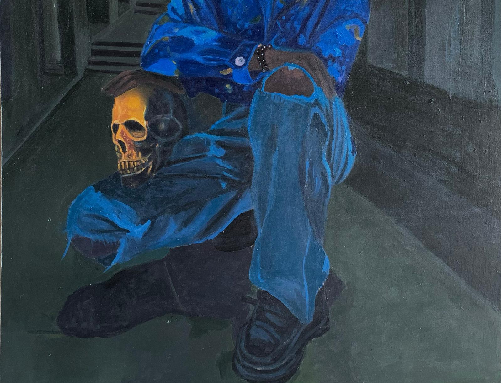 Gangster's Paradise 2 - 21° secolo. Contemporaneo, Ritratto figurativo, Moderno - Animal Painting Nero di Aba Linus