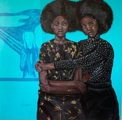 Ella Grita -Siglo XXI. Contemporáneo, Retrato Figurativo, Moderno, Mujer, Amor
