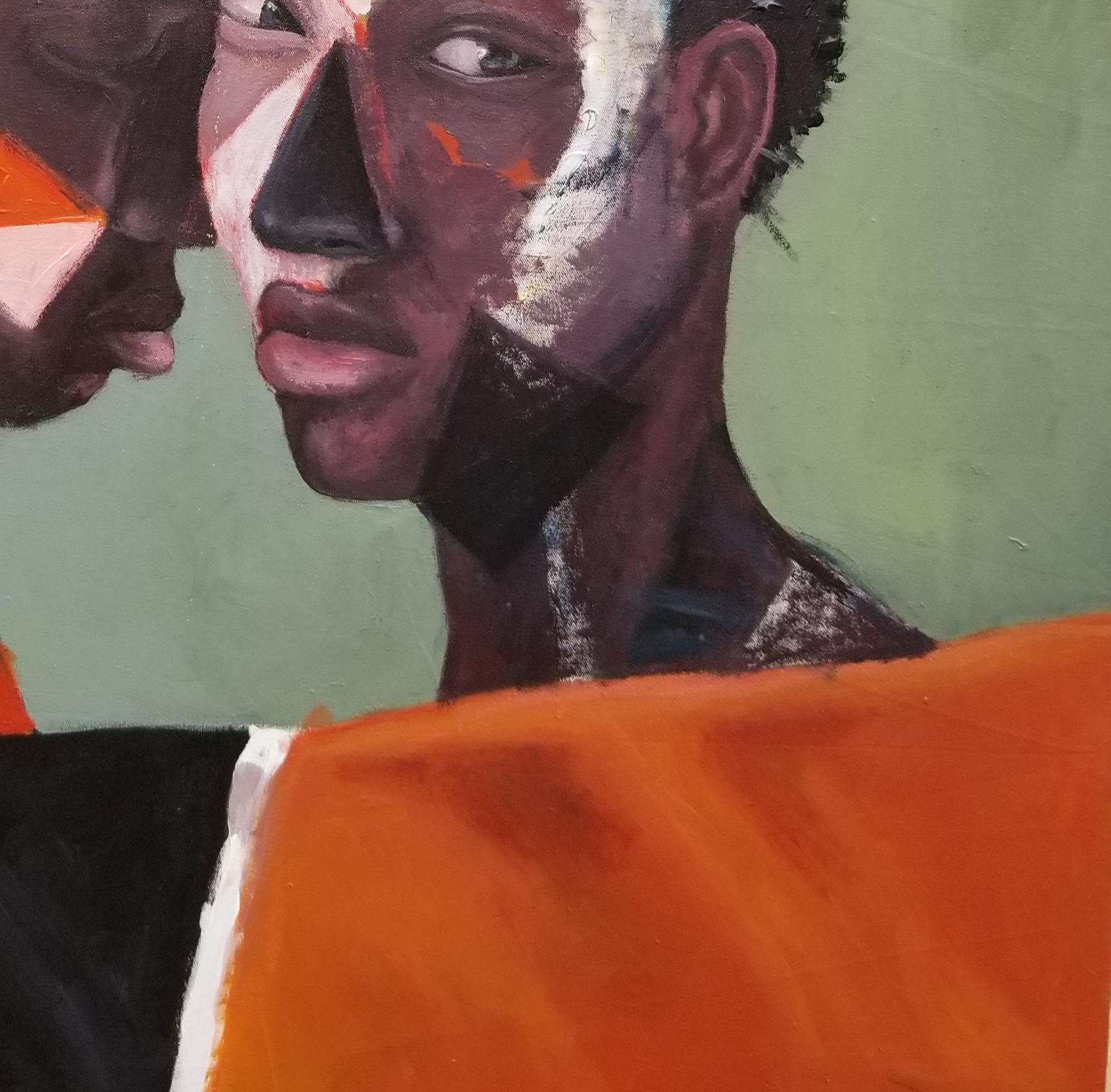 Stronger With You - 21e siècle, Contemporain, Portrait figuratif, Fraternité en vente 1