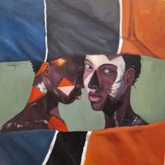 Più forte con te - 21° secolo, Contemporaneo, Ritratto figurativo, Fratellanza