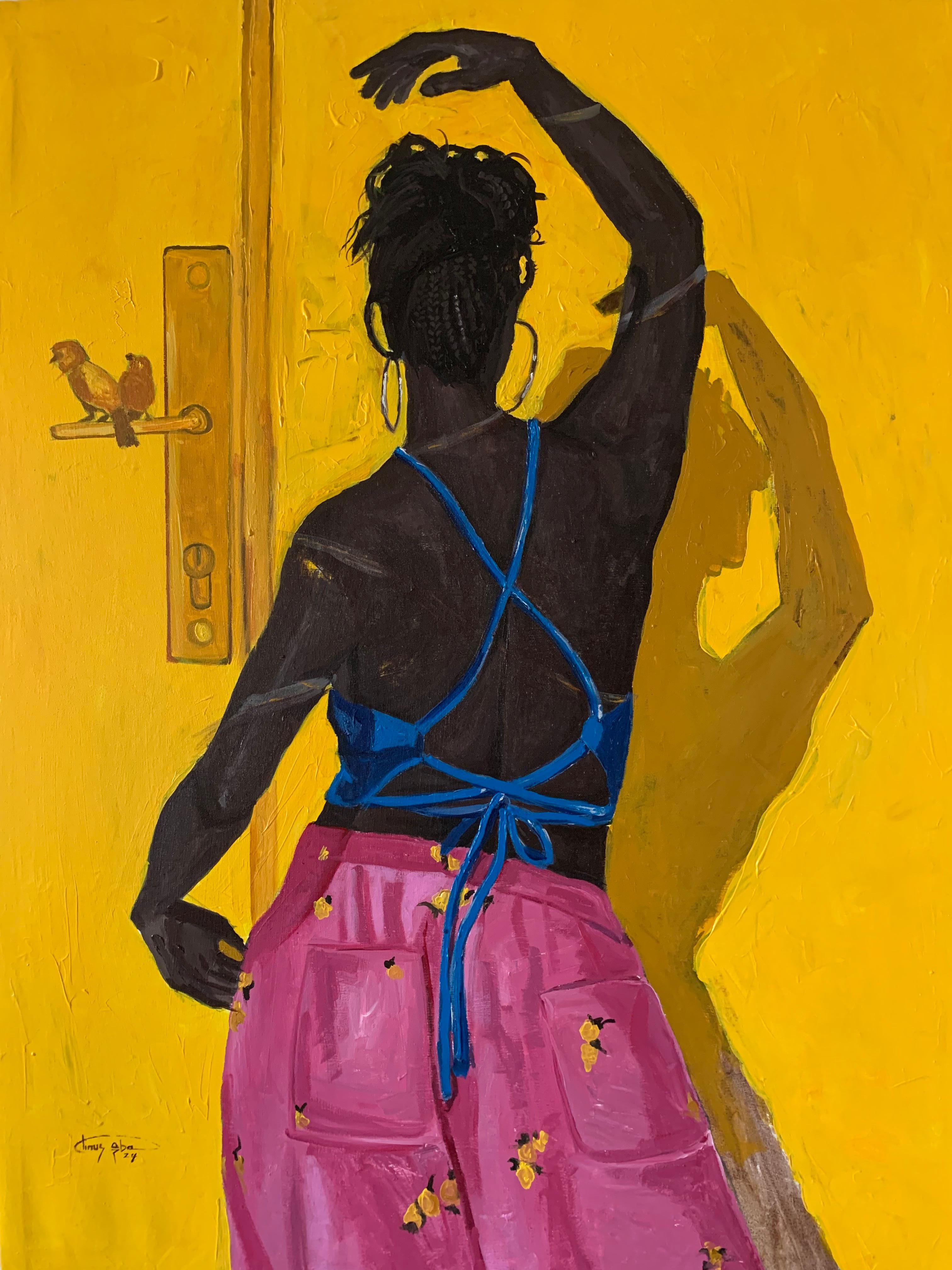 Figurative Painting di Aba Linus - Turn out The Lamp e Love Me Tonight - 21st Century. Donne contemporanee e moderne