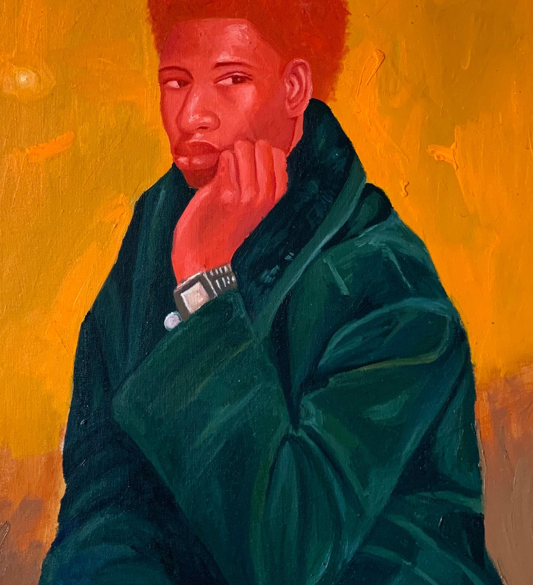 Regarder et attendre - 21e siècle. Contemporain, figuratif, moderne, Afrique en vente 1