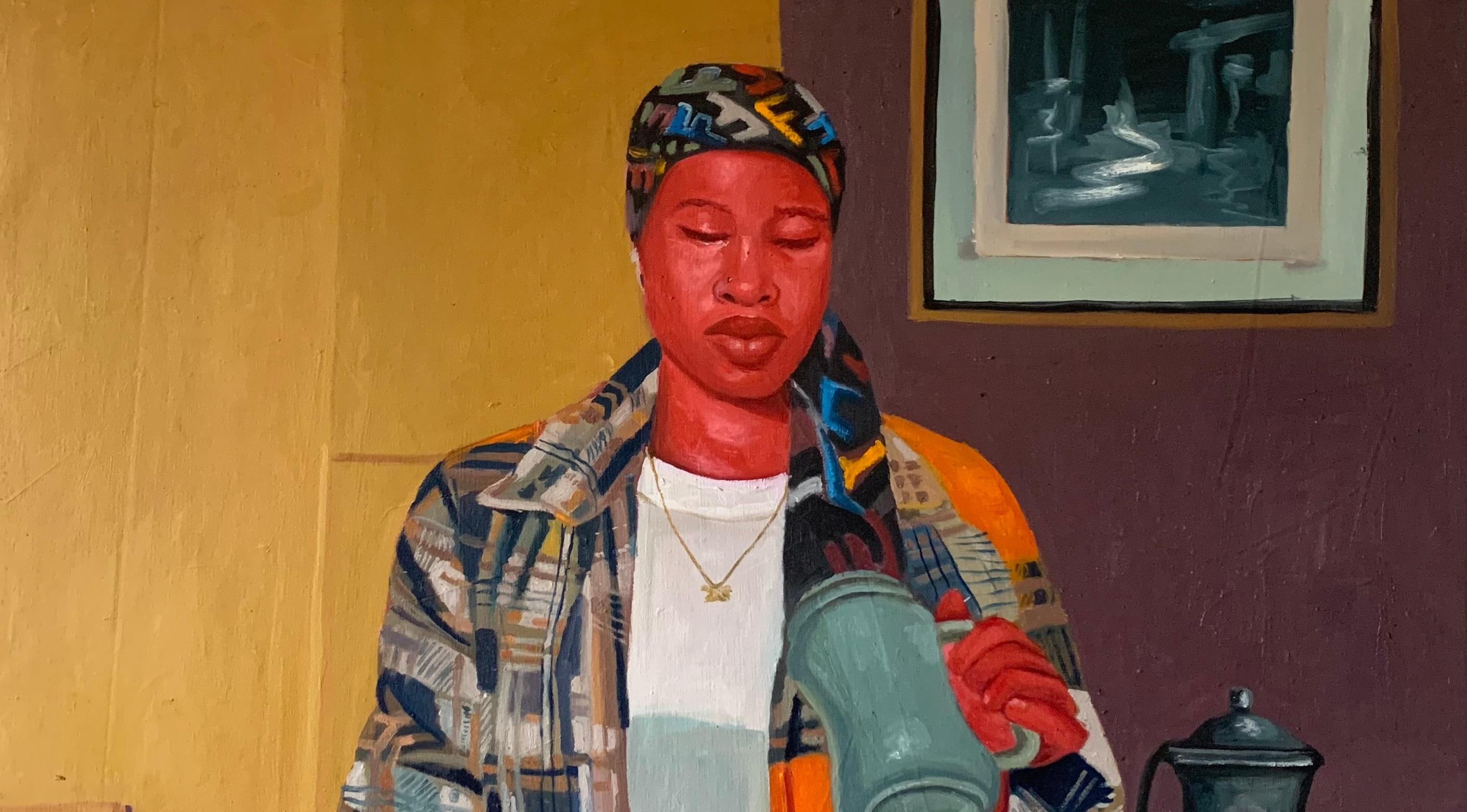 Was man sieht, wenn man durchsieht, wenn man hinsieht – 21. Jahrhundert. Contemporary, Figurativ – Painting von Aba Linus