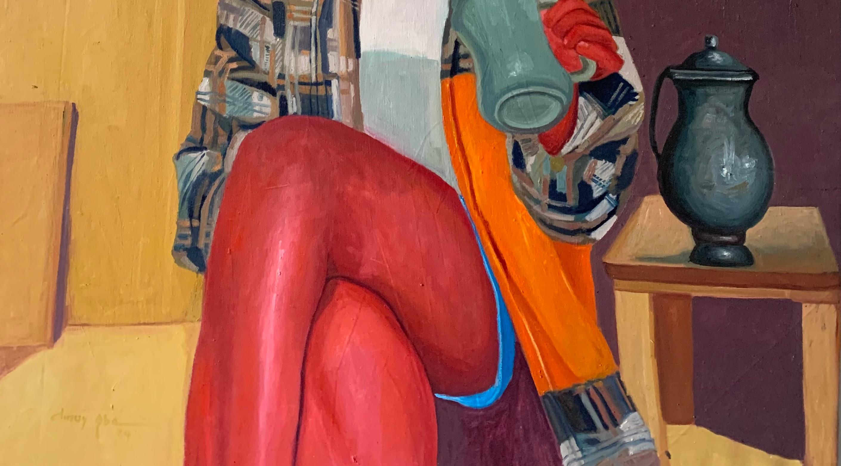 Was man sieht, wenn man durchsieht, wenn man hinsieht – 21. Jahrhundert. Contemporary, Figurativ (Zeitgenössisch), Painting, von Aba Linus
