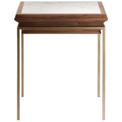 Abaco Side Table with Marble by Dell'Aglio/Migliore