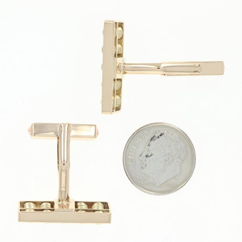 Abacus Lapel Pin & Cufflinks Set, 14k Gold Counting Frame Mathematics Men's Gift 9