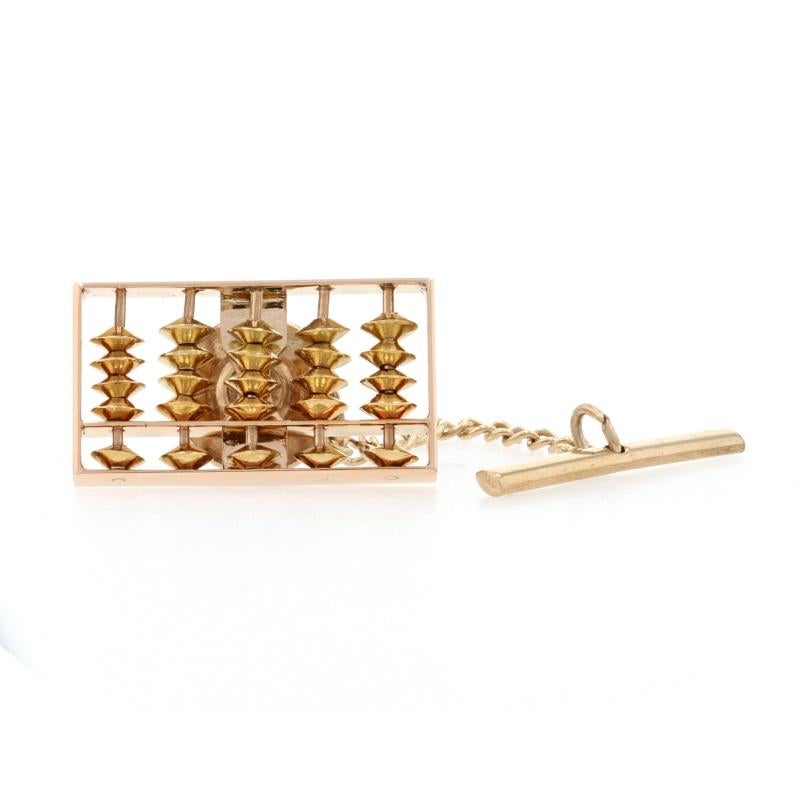 Show that special man in your life that you count him as one of your blessings by presenting him with this lapel pin and pair of matching cufflinks! Crafted in 14k rose and yellow gold, this handsome set displays three-dimensional abaci complete