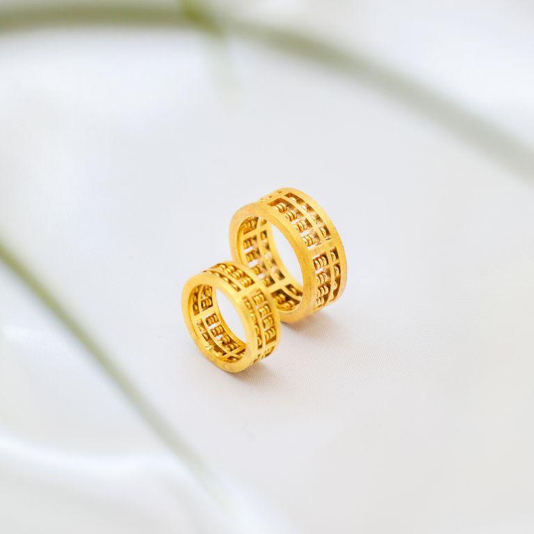 Bague Abacus - Bague en or massif 22kt Petite (US 5-6) Unisexe en vente