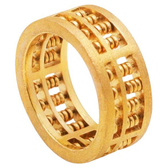 Bague Abacus - Bague en or massif 22kt Petite (US 5-6) en vente