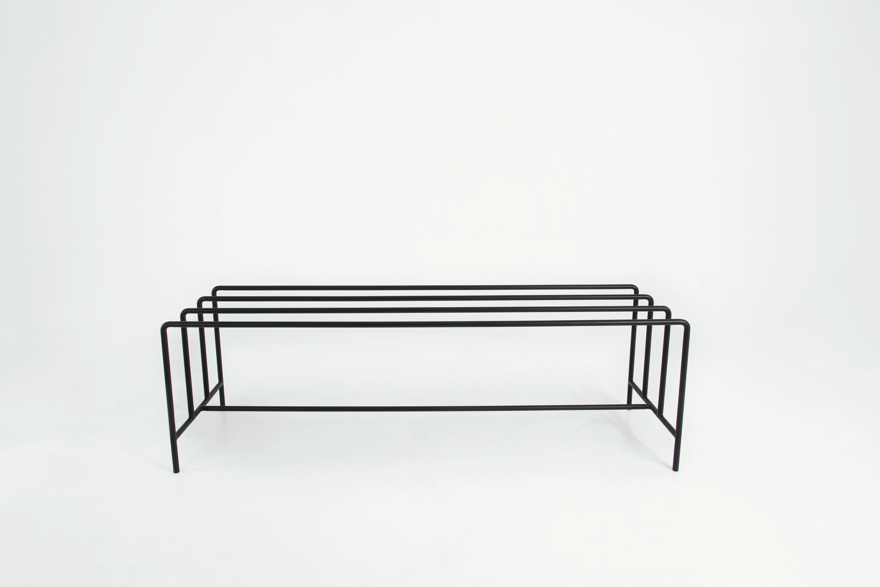 Steel Abacus Table by Pierre-Emmanuel Vandeputte For Sale