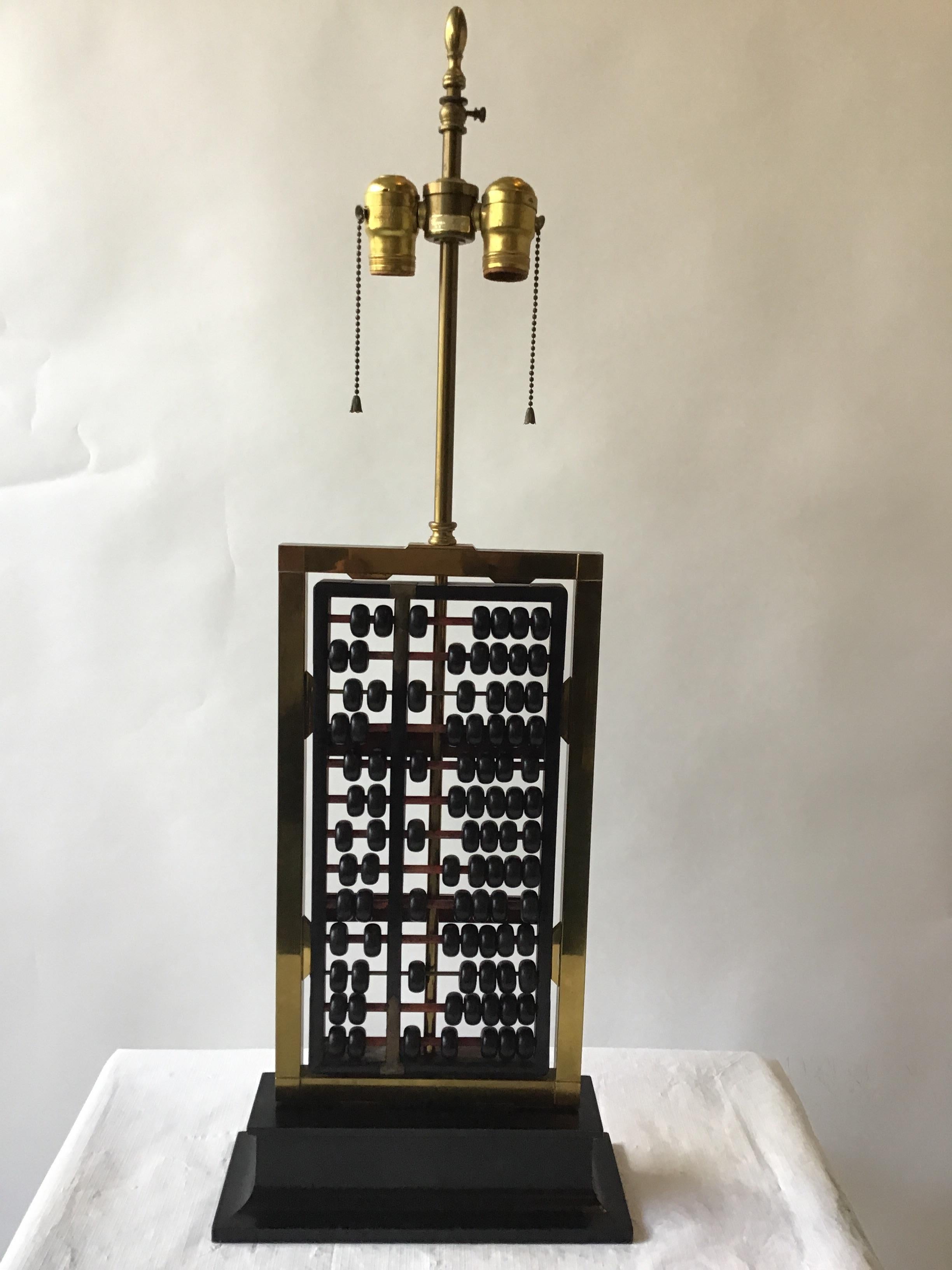 Abacus Table Lamp by Warren Kessler In Good Condition For Sale In Tarrytown, NY