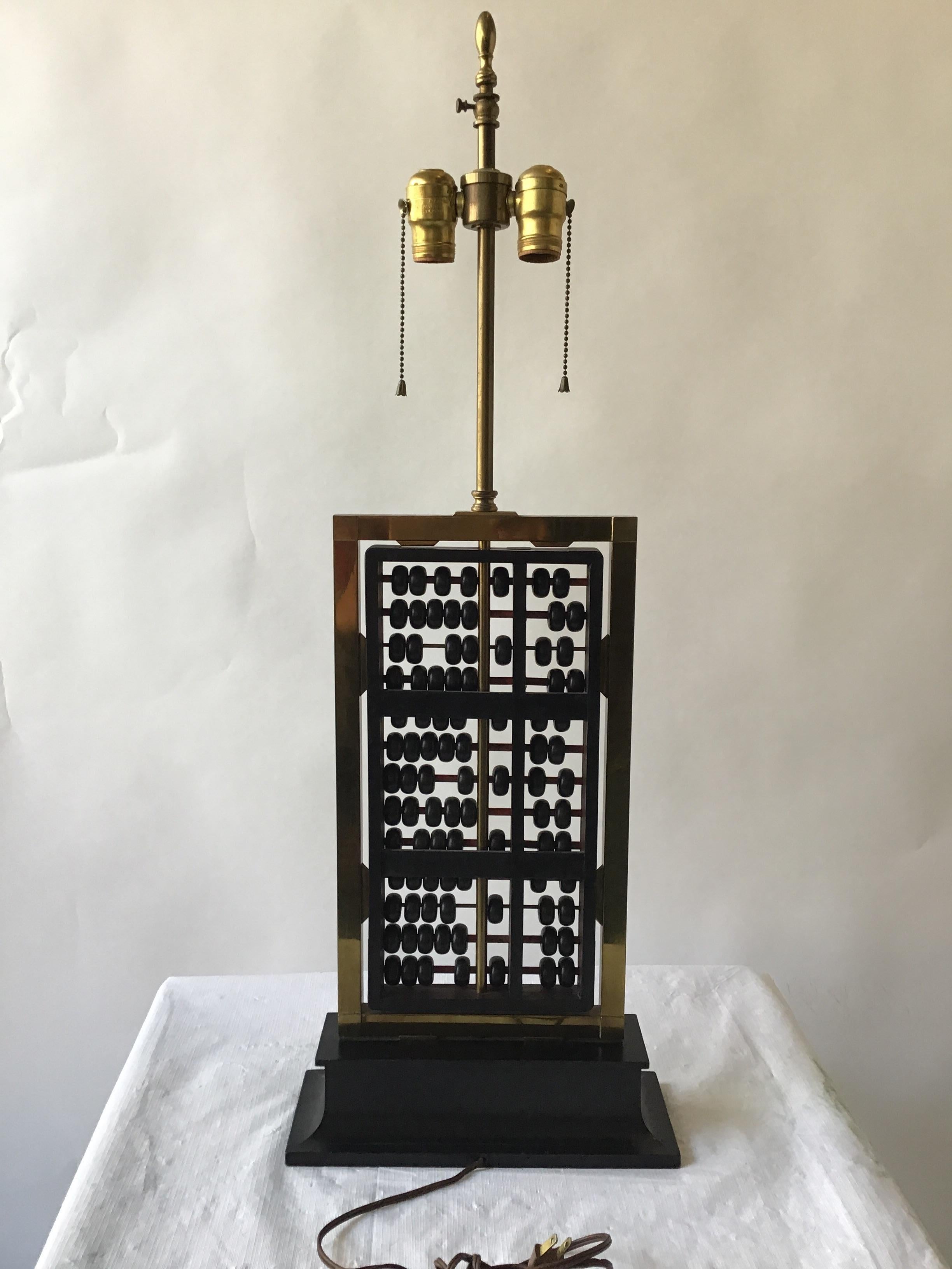 Mid-20th Century Abacus Table Lamp by Warren Kessler For Sale