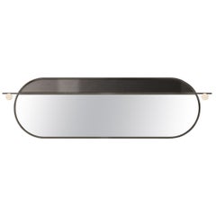 Abal Capsule Mirror with Black Glass by Matter Made