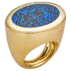 Abalone Bague en plaqué or 18K Made in Italy