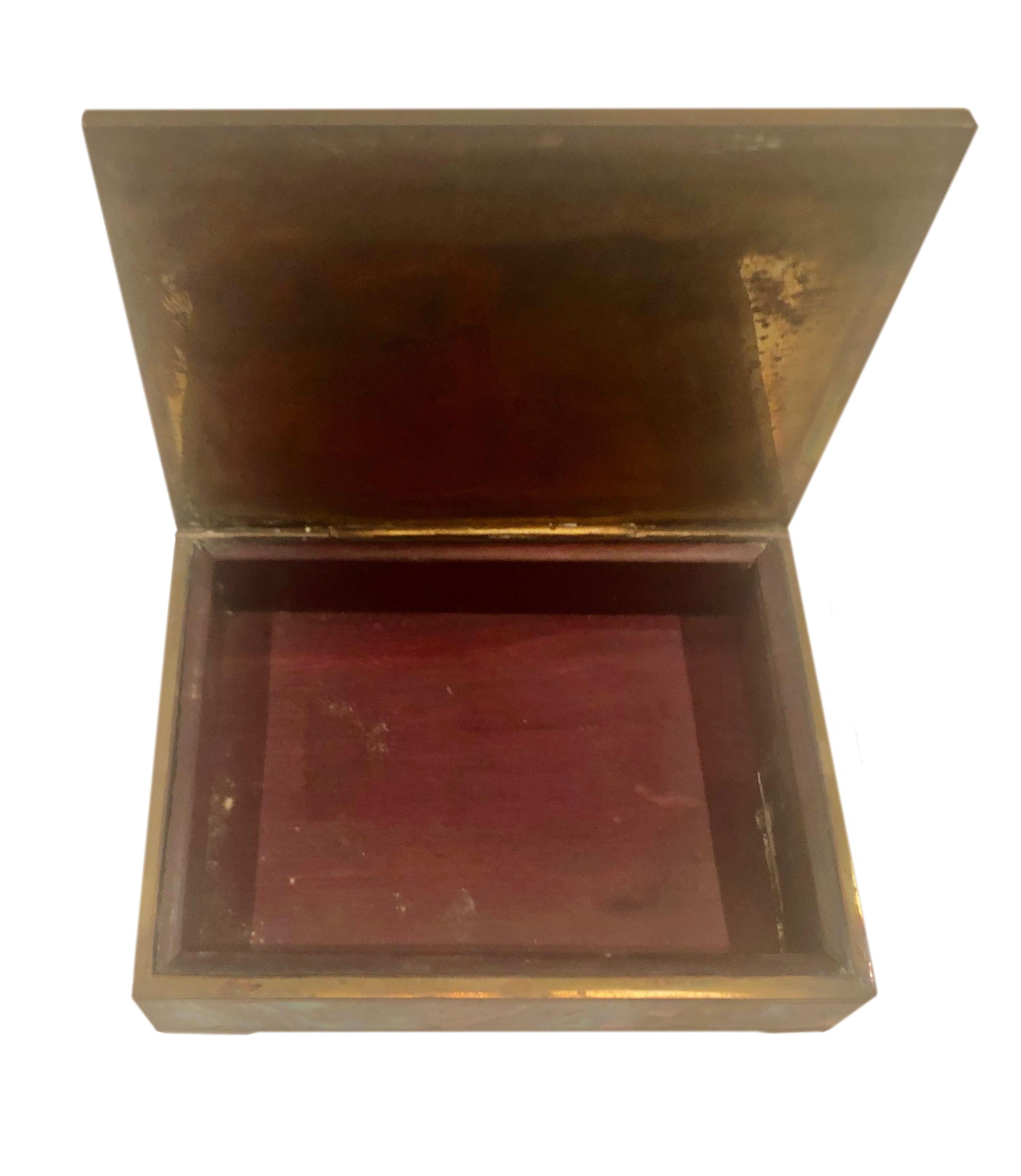 Abalone and Bronze Box In Good Condition For Sale In Tampa, FL