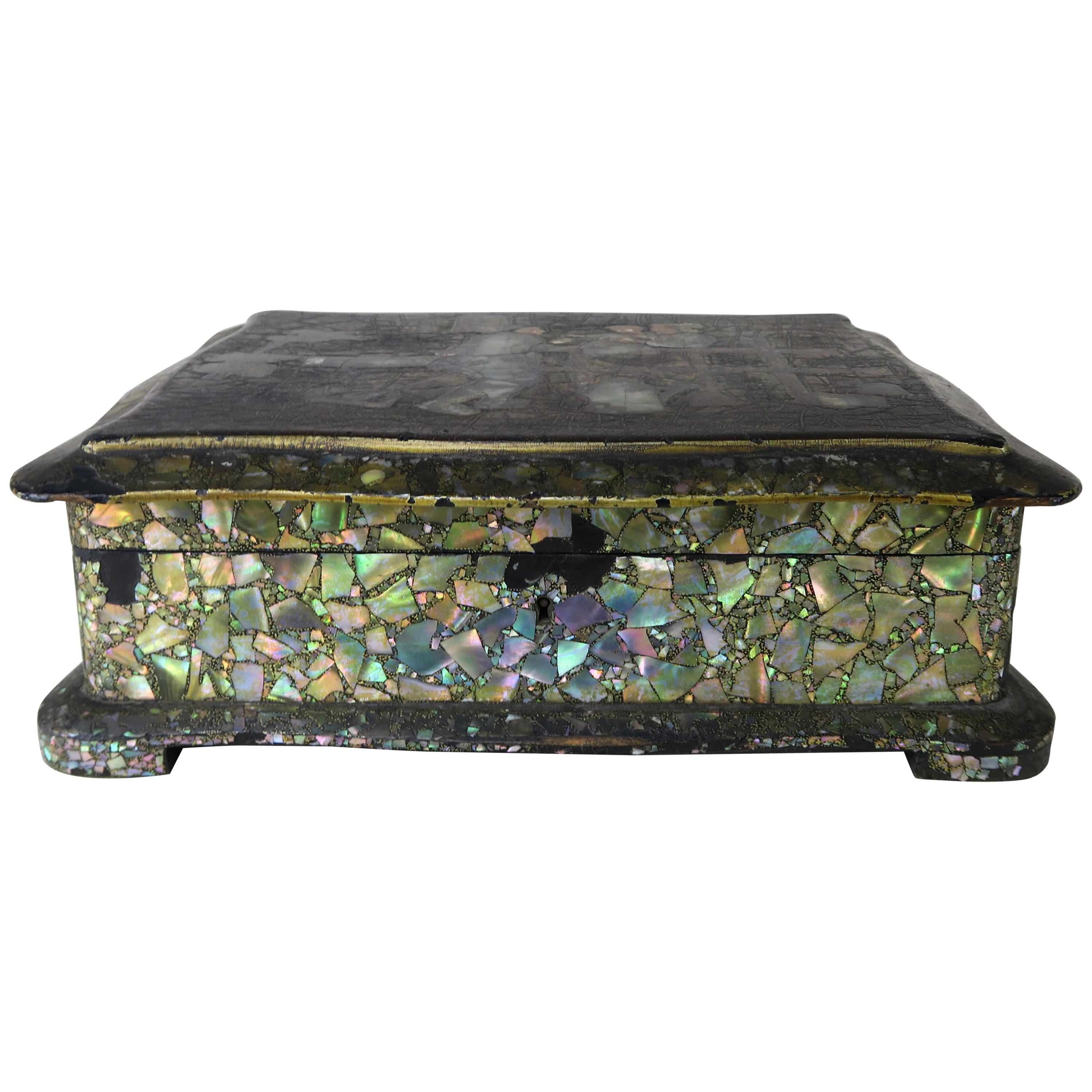 Abalone and Mother of Pearl Jewelry Box, circa 1880s