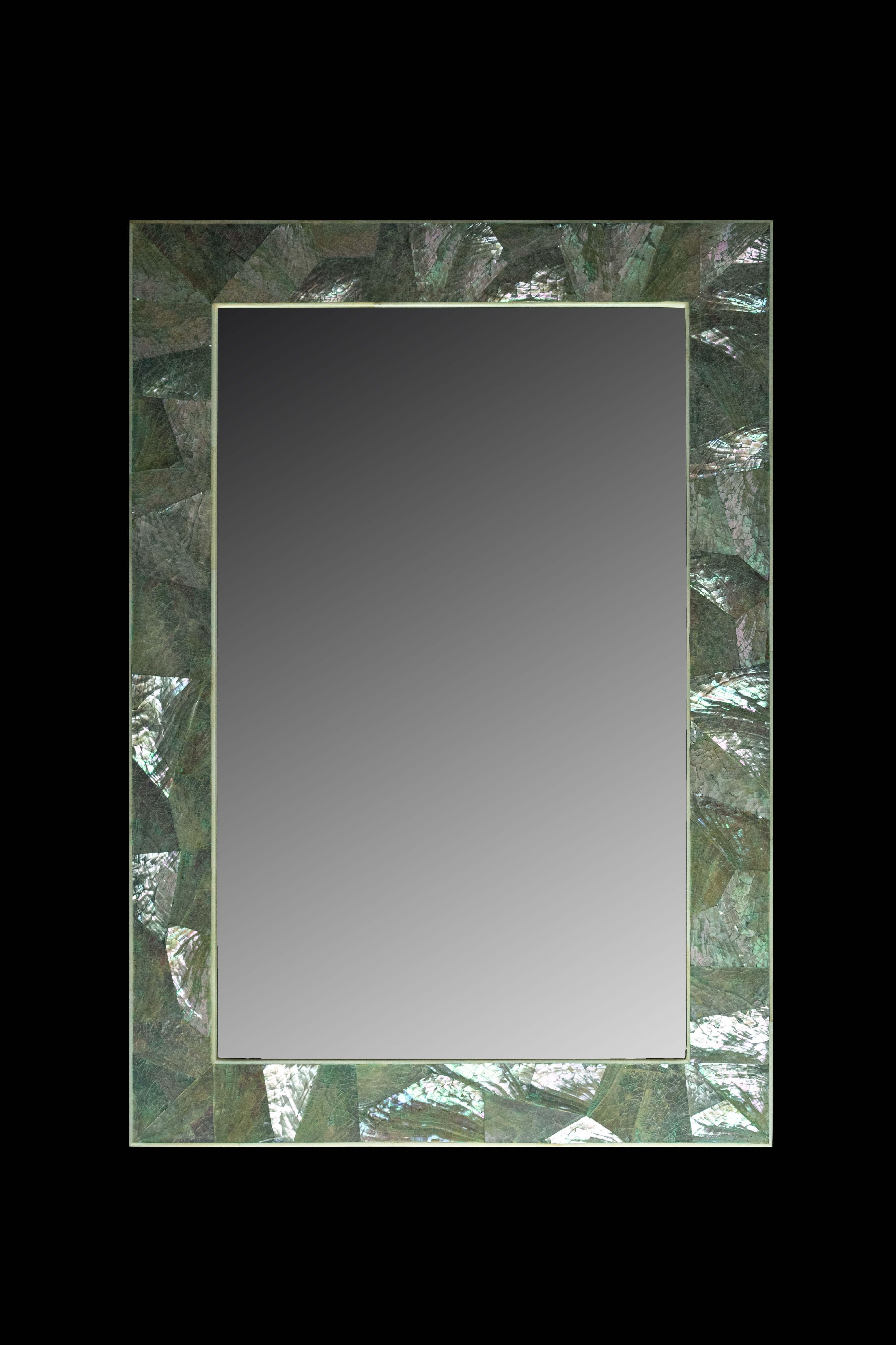 Abalone Framed Mirror For Sale 1