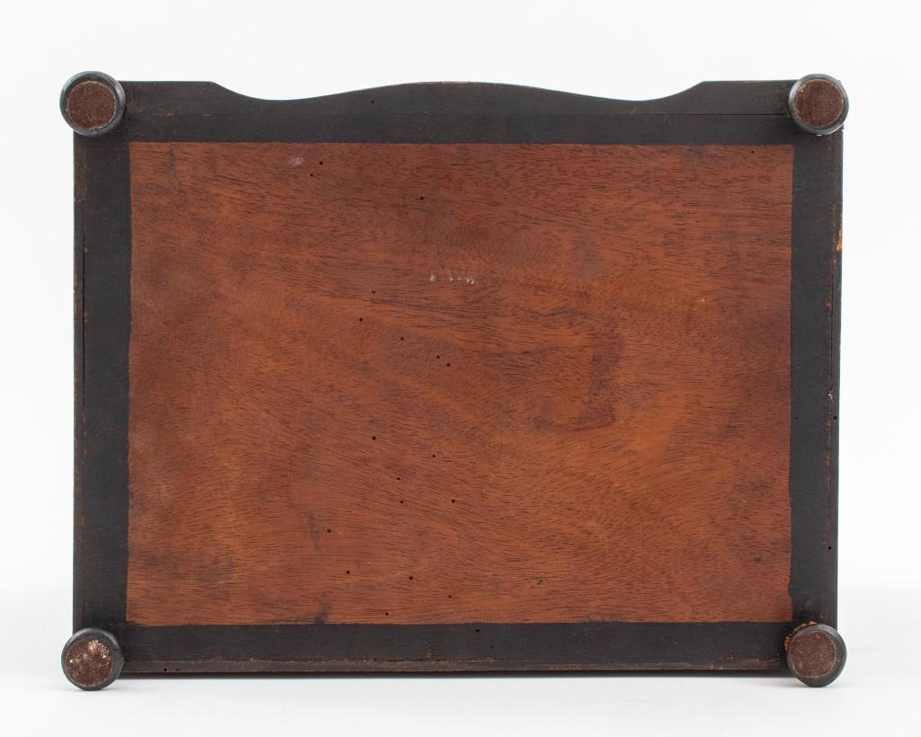 Wood Abalone Inlaid Burlwood Tantalus Chest, 19th Century For Sale