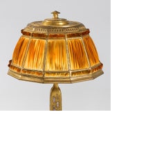 "Abalone Linenfold" Desk Lamp by Tiffany Studios, New York