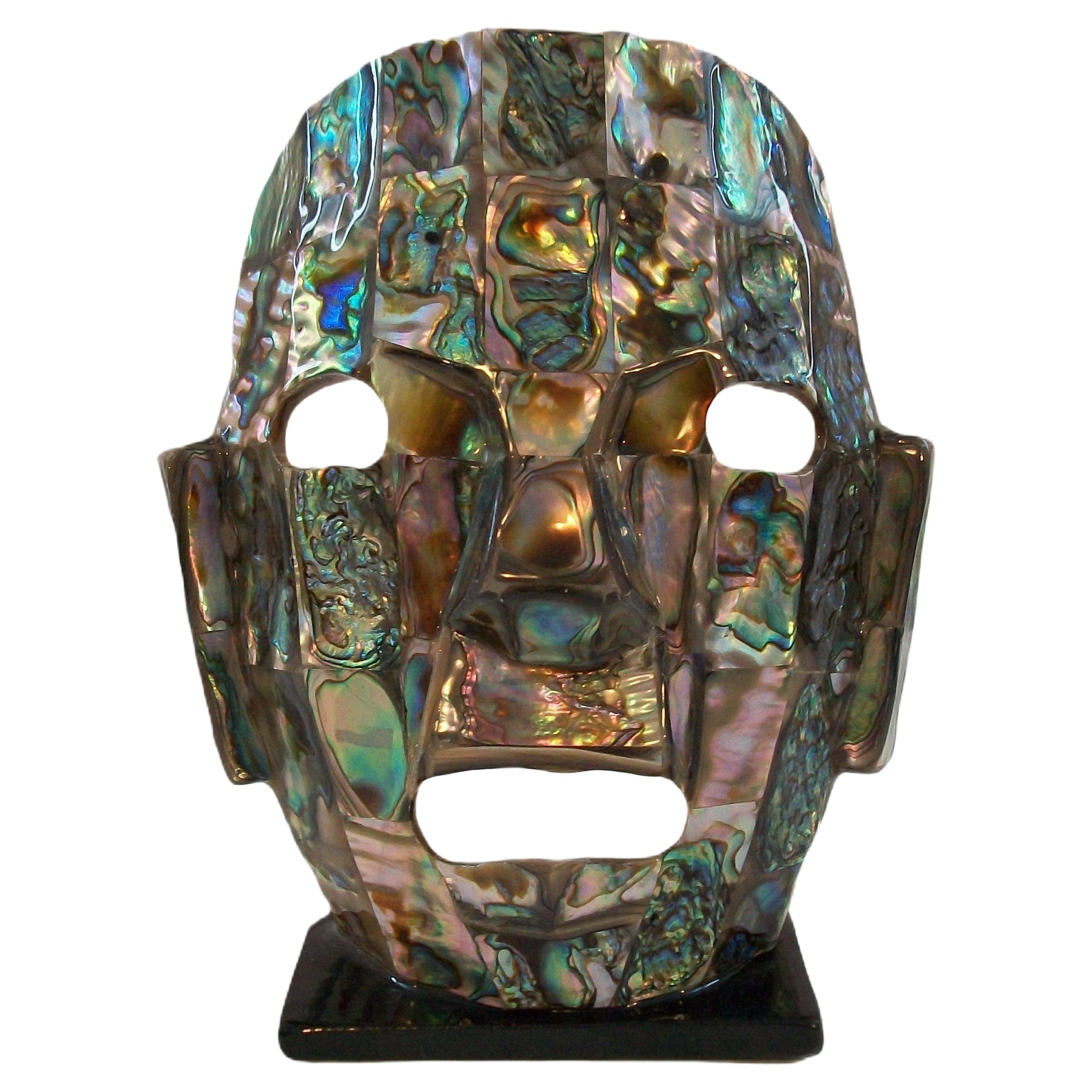 Escultura Máscara Estilo Maya - Sin firmar - México - Finales Siglo XX