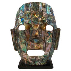 Maya-Stil Maske Skulptur - Unsigned - Mexiko - Ende des 20.