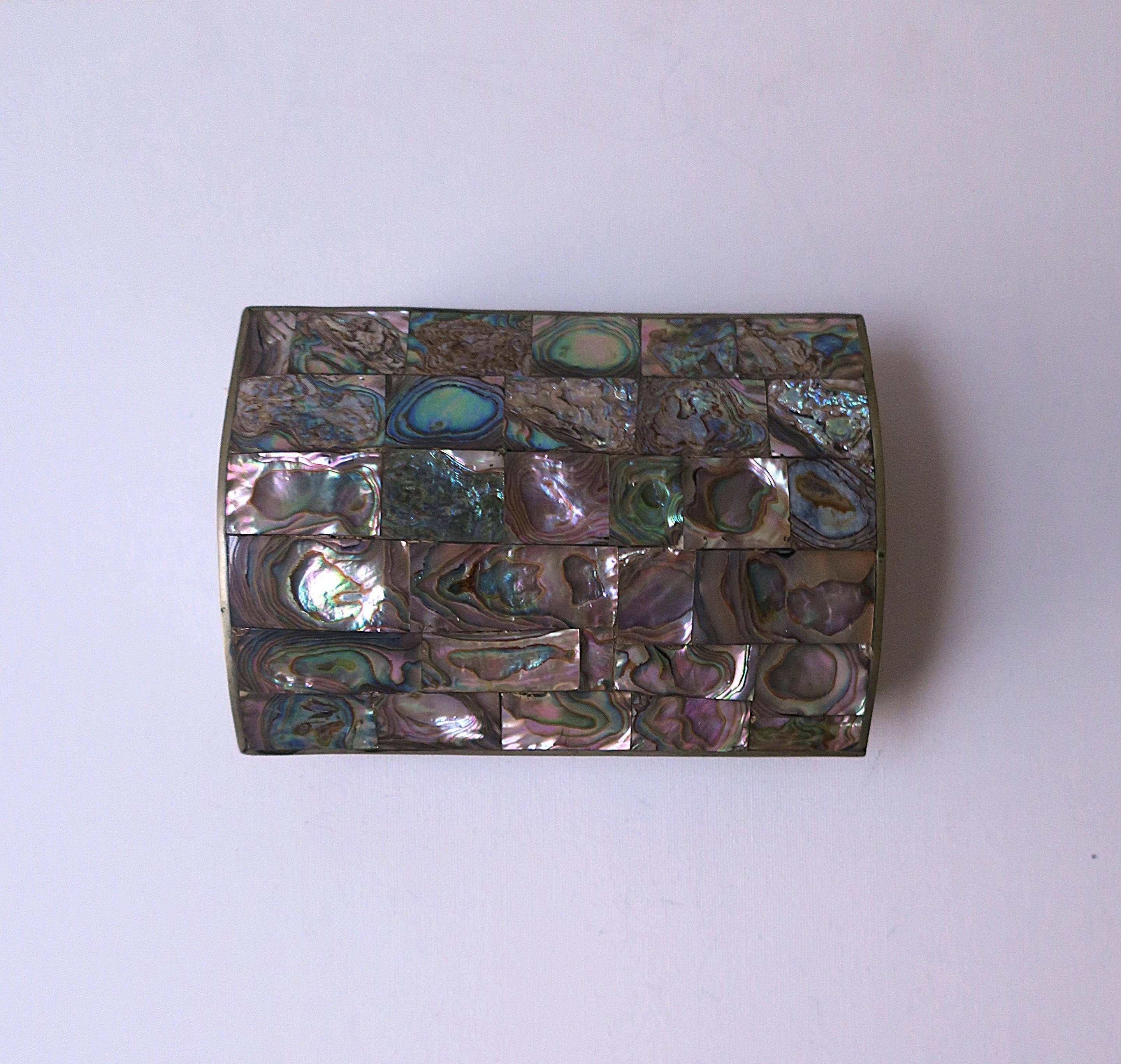 20th Century Abalone Seashell Box For Sale