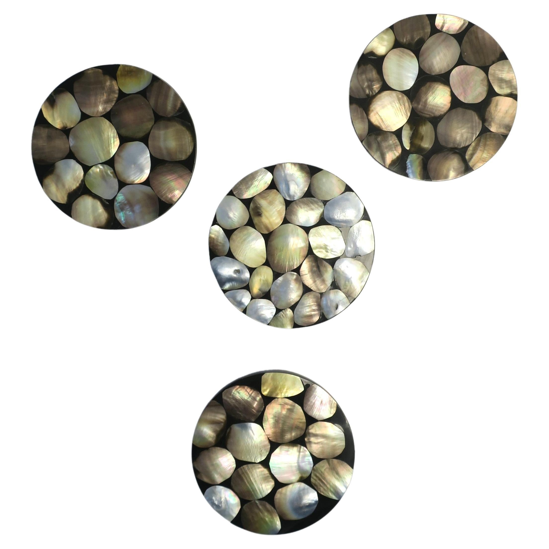 Posavasos de concha de abulón by R & Y Augousti, Set de 4