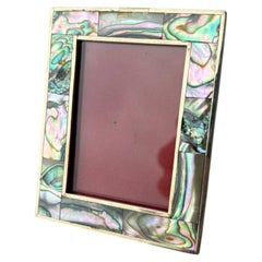 Abalone shell & Alpaca Picture frame, Mexico, 1970