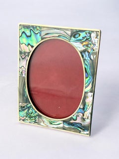Abalone shell & Alpaca Picture frame, Mexico, circa 1970