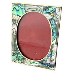 Abalone shell & Alpaca Picture frame, Mexico, circa 1970