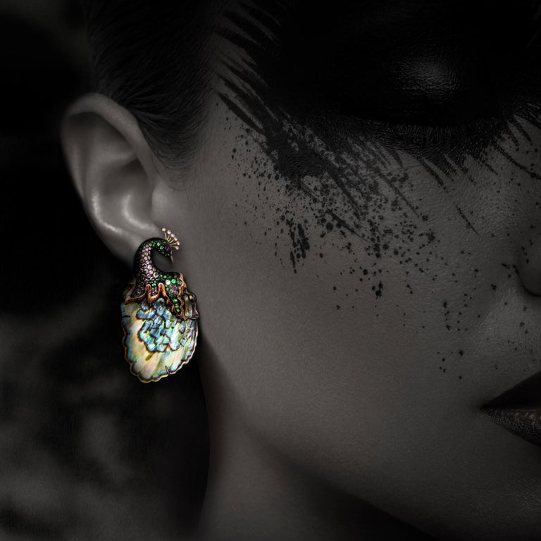 Emmie Rose Gold Drop Earrings in Abalone Shell main image 0