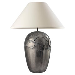 ABANICOS. Table Lamp Aged Brass Contemporary Art Deco Design Handmade. Shade Inc