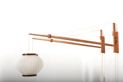 A.Bank Jensen & Kjeld Iversen pour Louis Poulsen 1950s Lampes en chêne