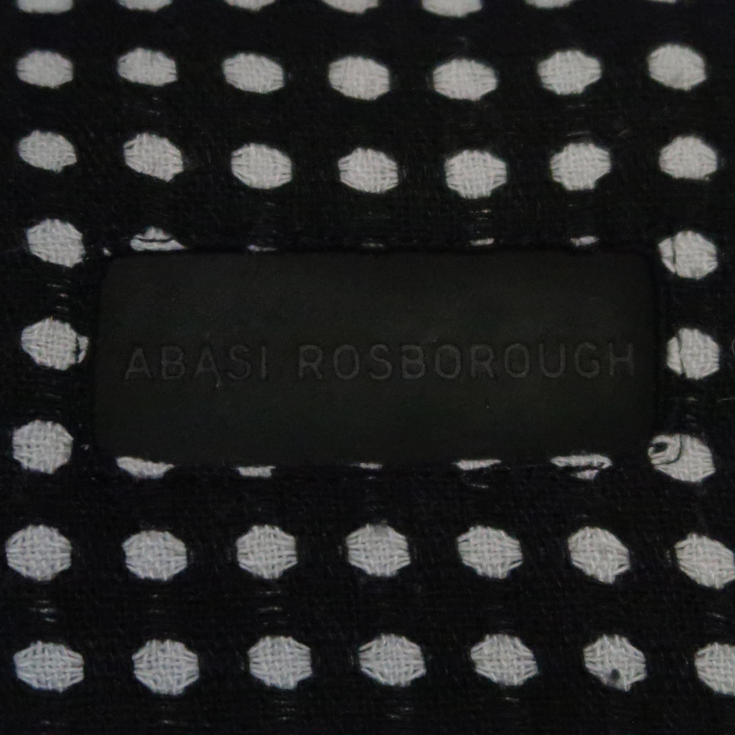 ABASI ROSBOROUGH 36 Black & White Dots Wool Deconstructed Jacket 10