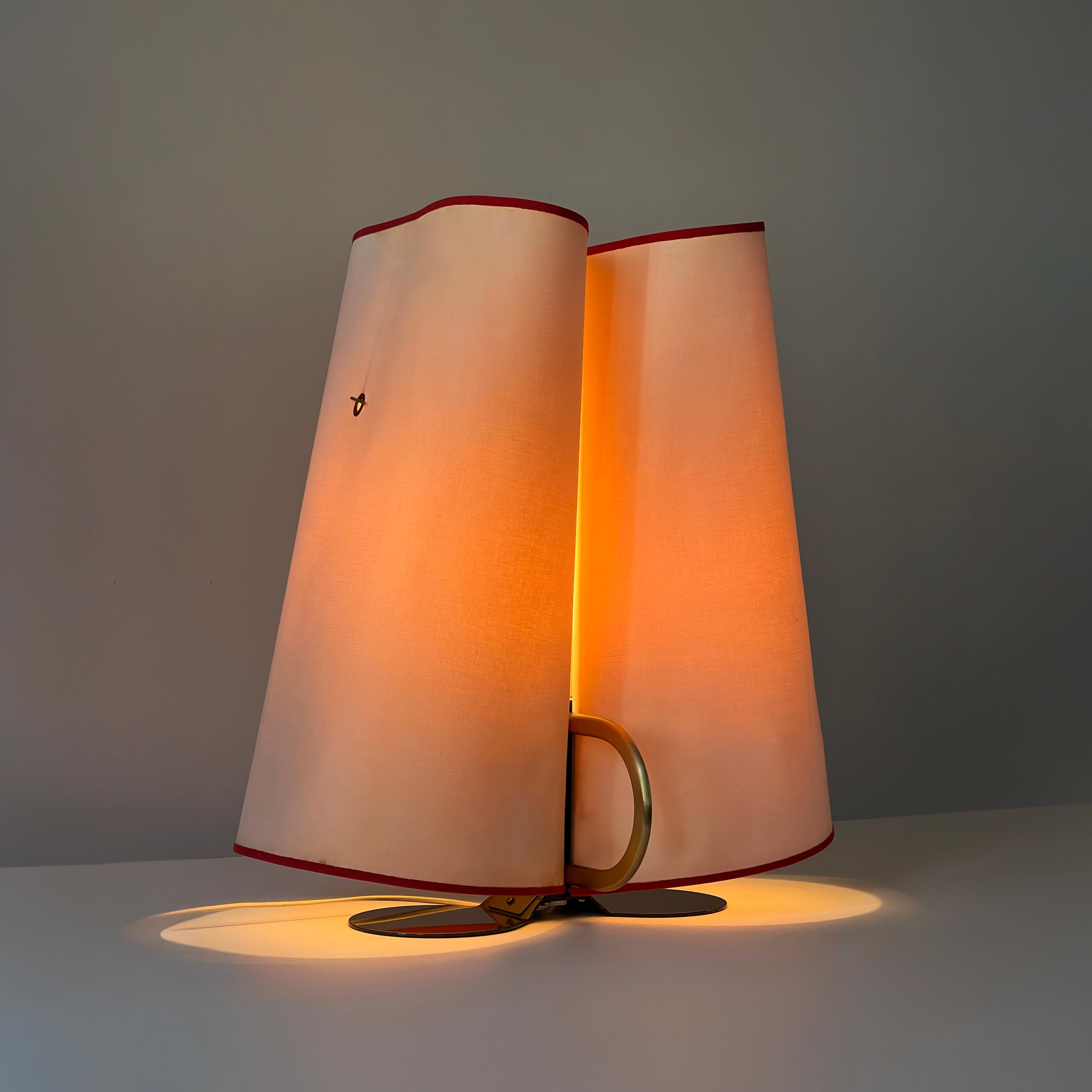 Metal Abatina table lamp designed by Afra & Tobia Scarpa for Flos, Italy 1980s