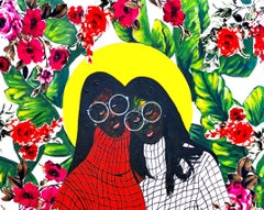 Bestty - 21st Century, Contemporary, Figurative, Portrait, Women, Love, Floral