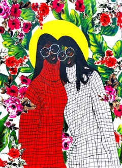 Bestty - Siglo XXI, Contemporáneo, Figurativo, Retrato, Mujer, Amor, Floral