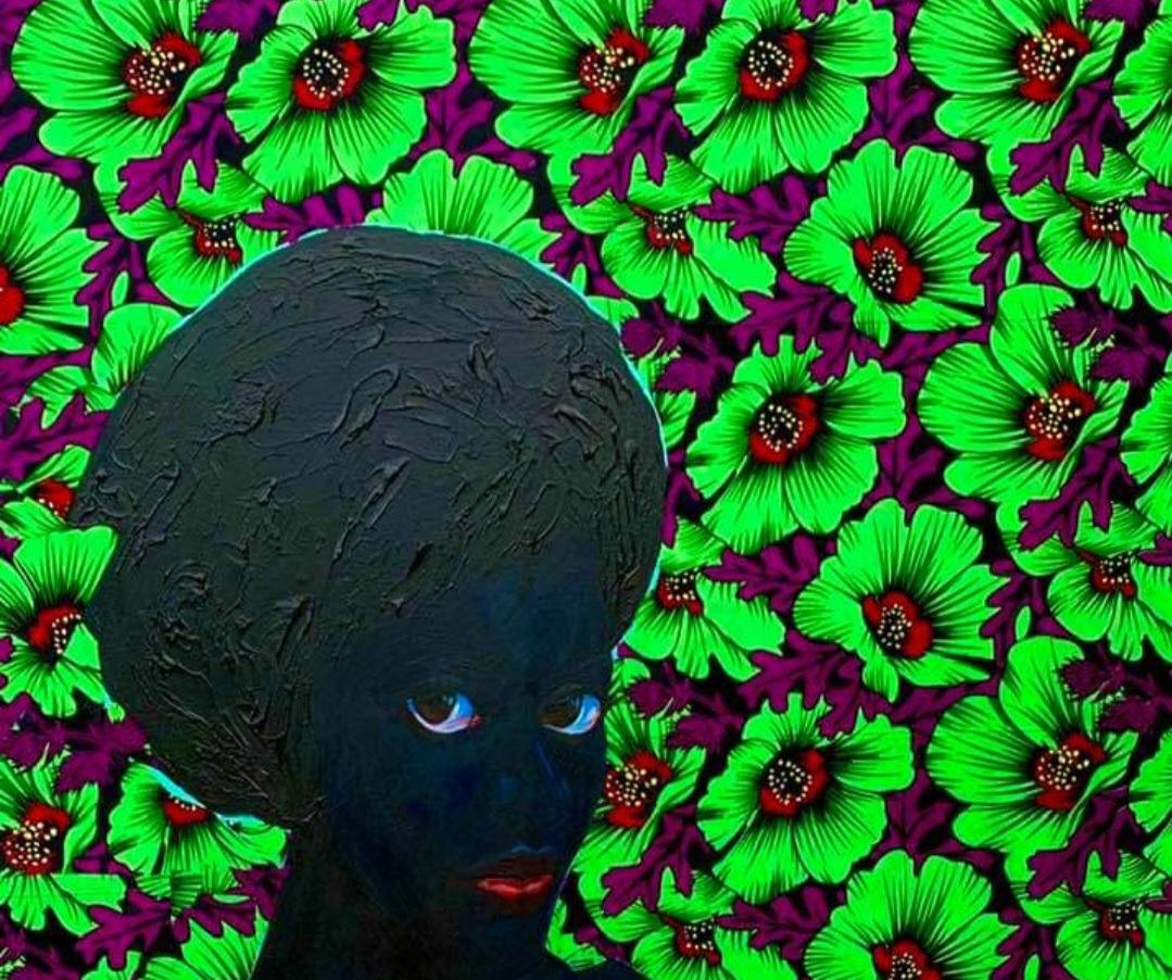 Perla - 21° secolo, Contemporaneo, Figurativo, Ritratto, Donne, Amore, Floreale - Painting di Abayomi Odetomi