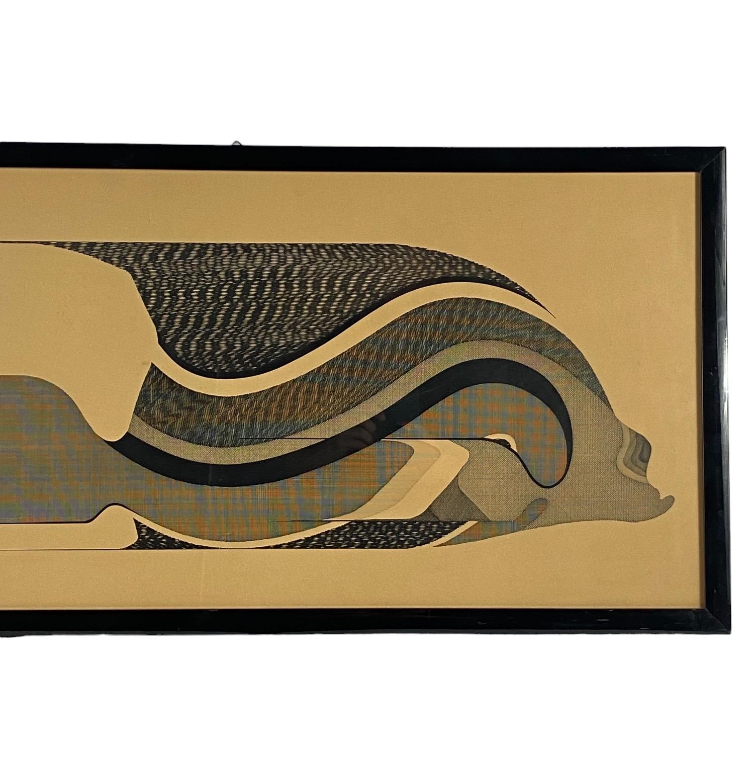Abbahao, Untitled great stylized FIsh, China on paper, Italy 1976 For Sale 8