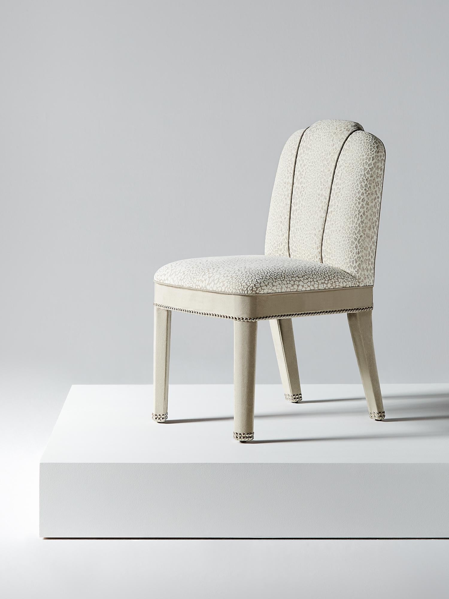 And Objects, product design studio founded by Martin Brudnizki and Nick Jeanes based in London.

A contemporary twist on the Classic upholstered dining chair, the Abbas dining chair perfectly supports its sitter’s back whilst remaining stylish.