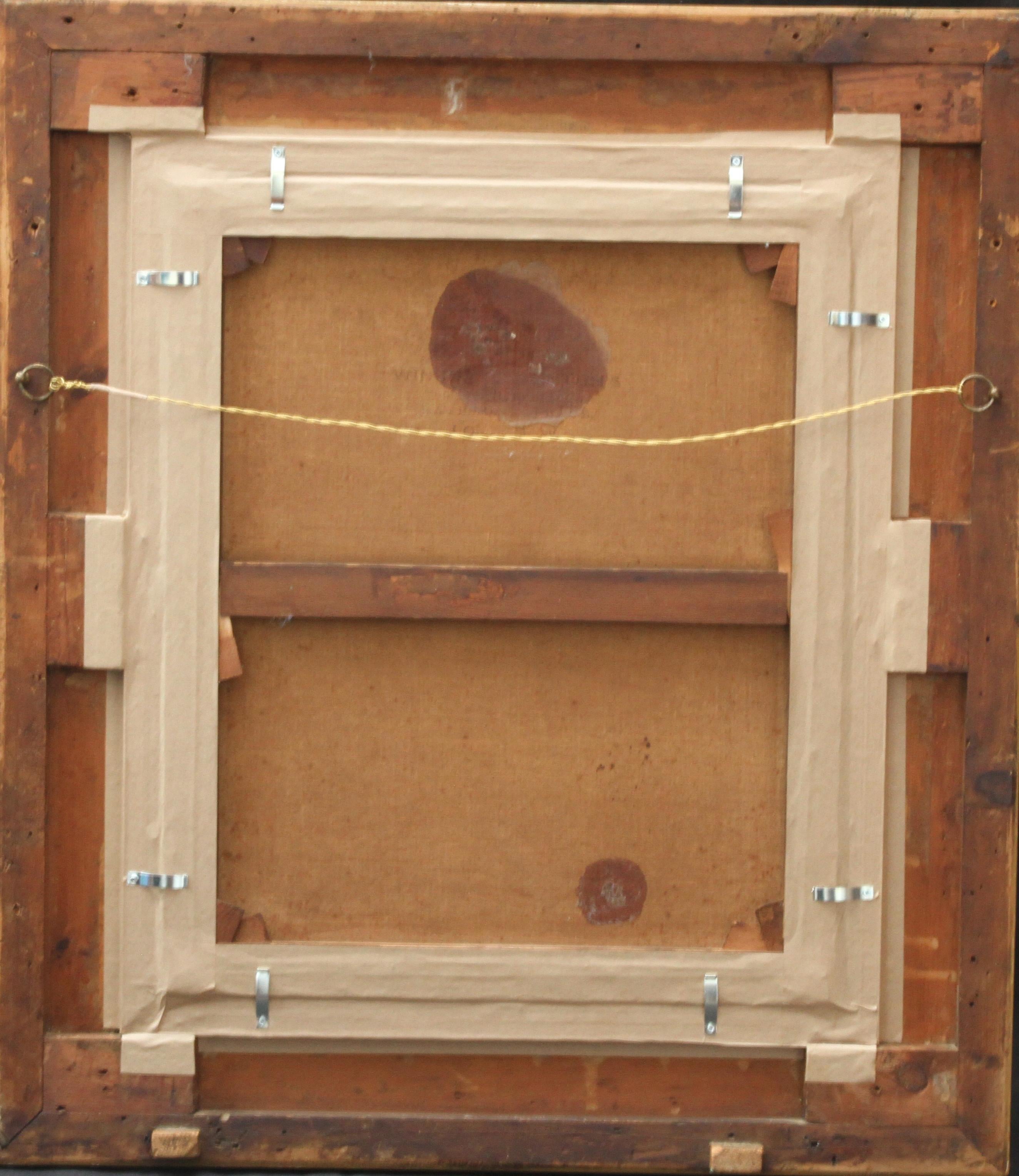 Portrait d'une dame en robe rouge - peinture à l'huile de l'art victorien britannique en vente 4