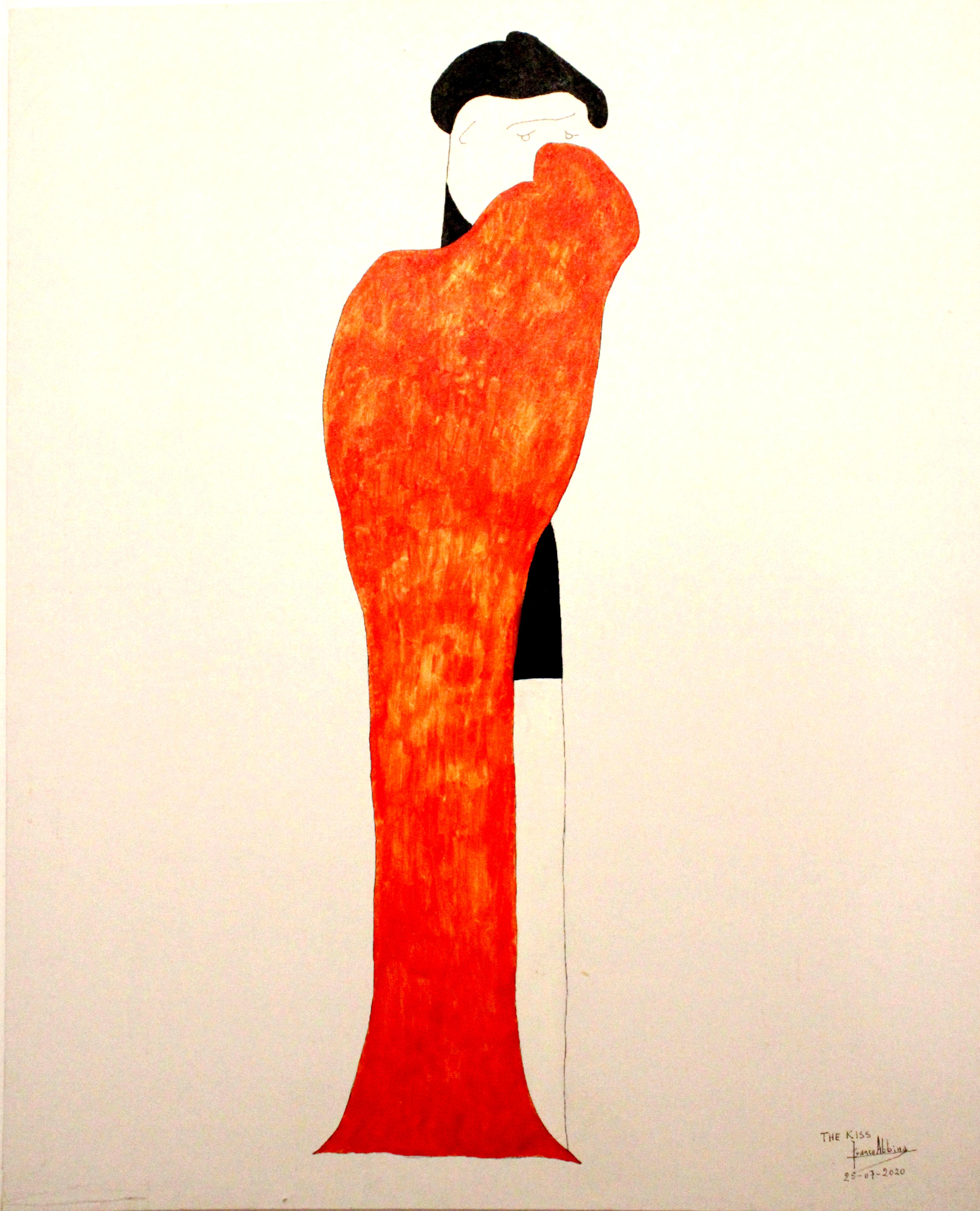 Abbina Franco  Figurative Painting - The Kiss