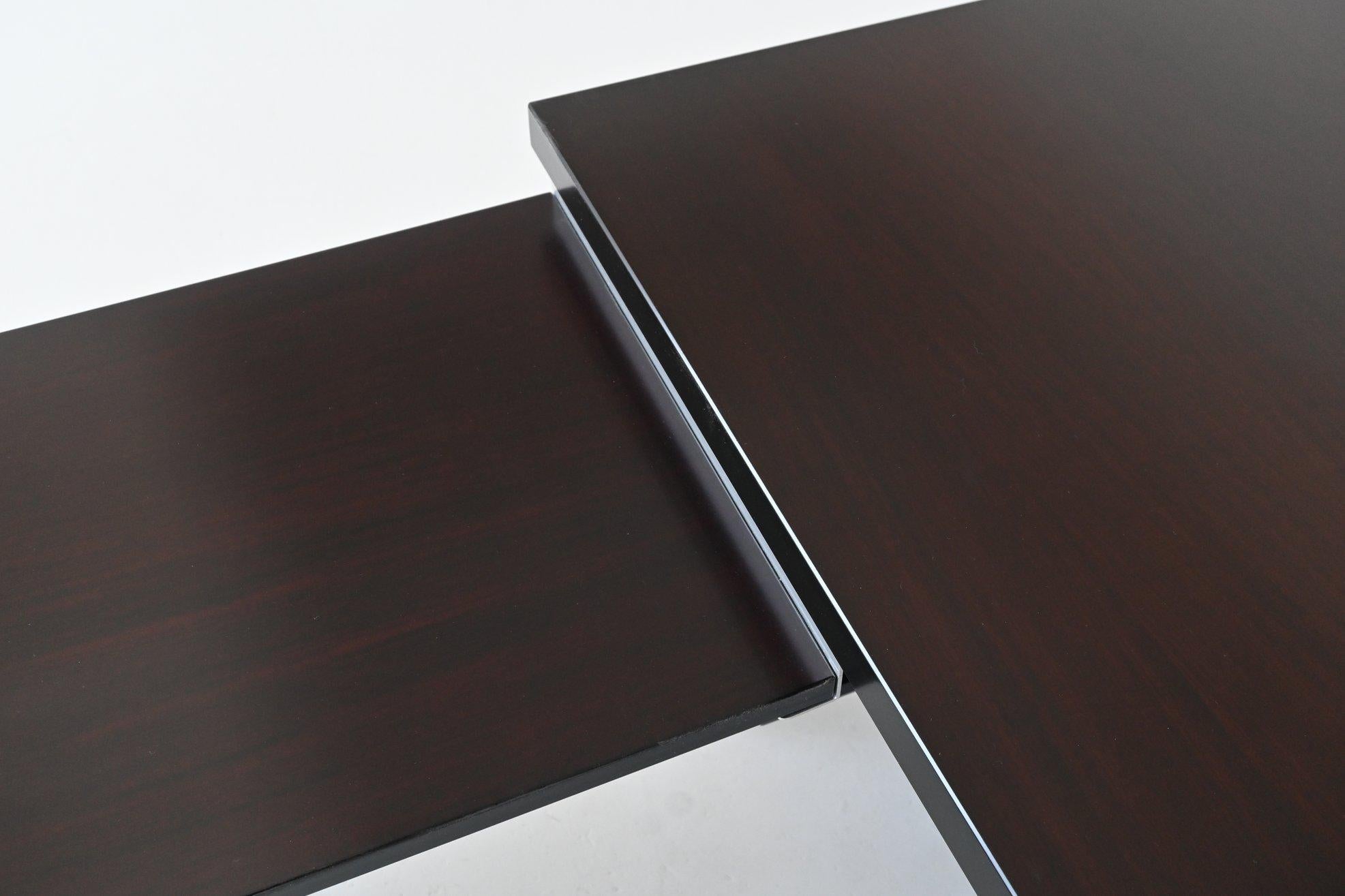 Abbondinterni executive corner desk in Mahogany Italy 1970 For Sale 3