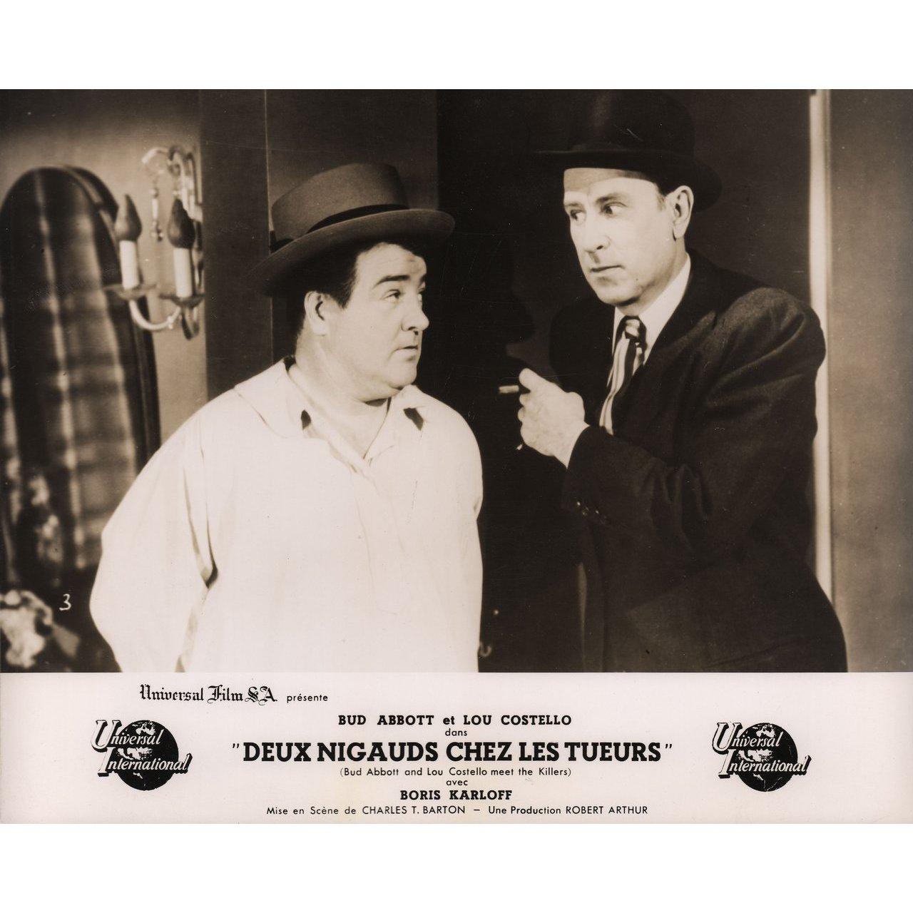 Abbott and Costello Meet the Killer, Boris Karloff 1950 French Scene Card In Good Condition For Sale In New York, NY