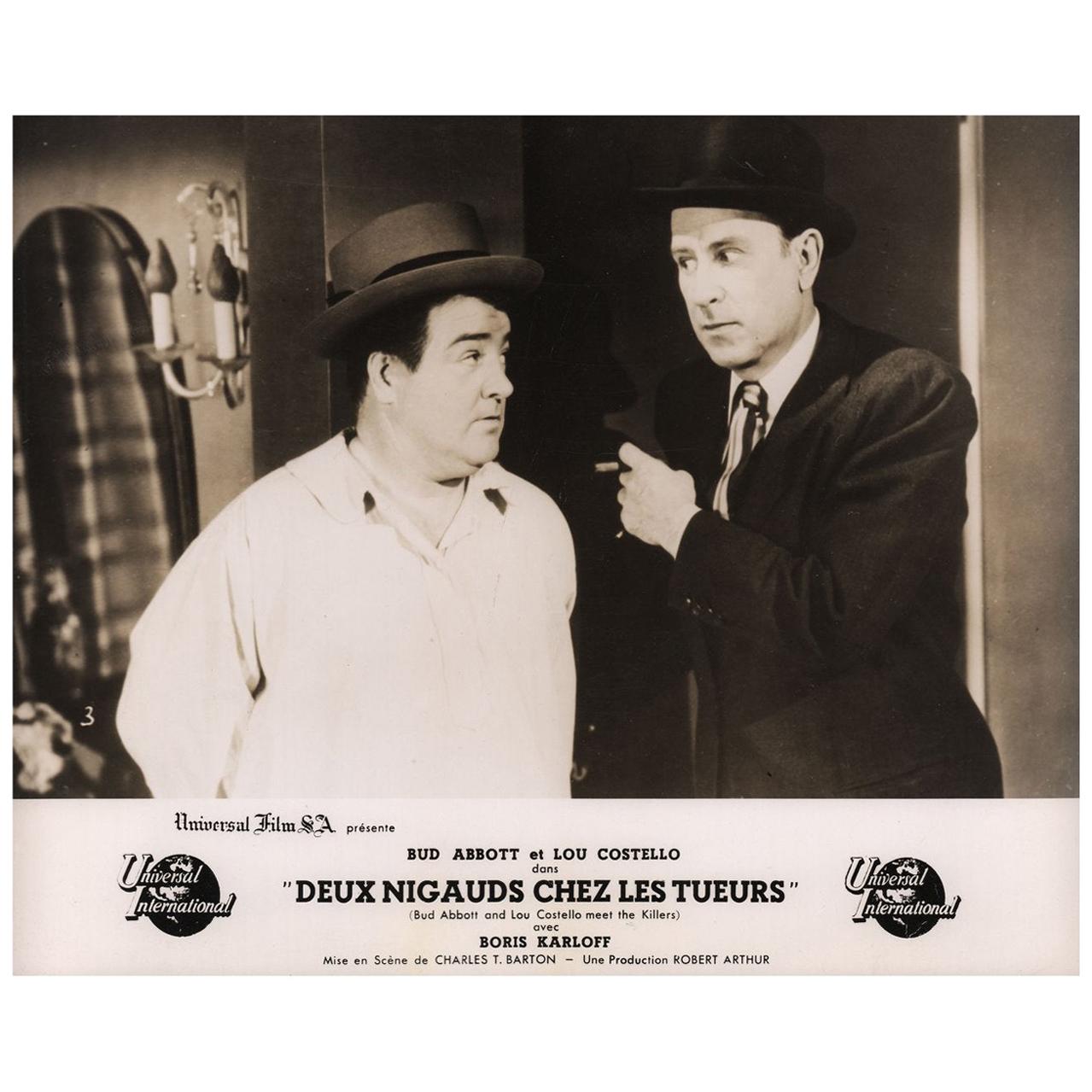 Abbott and Costello Meet the Killer, Boris Karloff 1950 French Scene Card For Sale