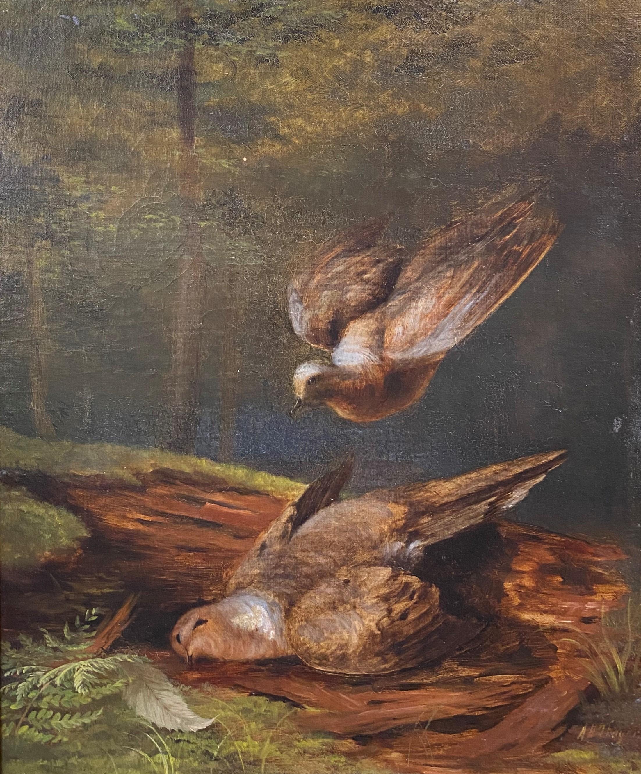 Abbott Handerson Thayer Animal Painting - Pair of Birds