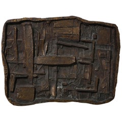 Abbott Pattison Abstract Bronze Wall Sculpture